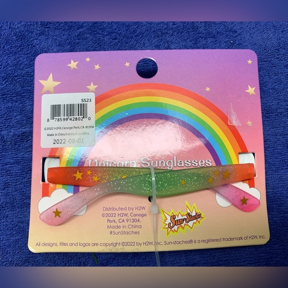 Kids Unicorn  Shades Sunglasses Costume - 100% UV Protection - Impact Resistant - Picture 2 of 3
